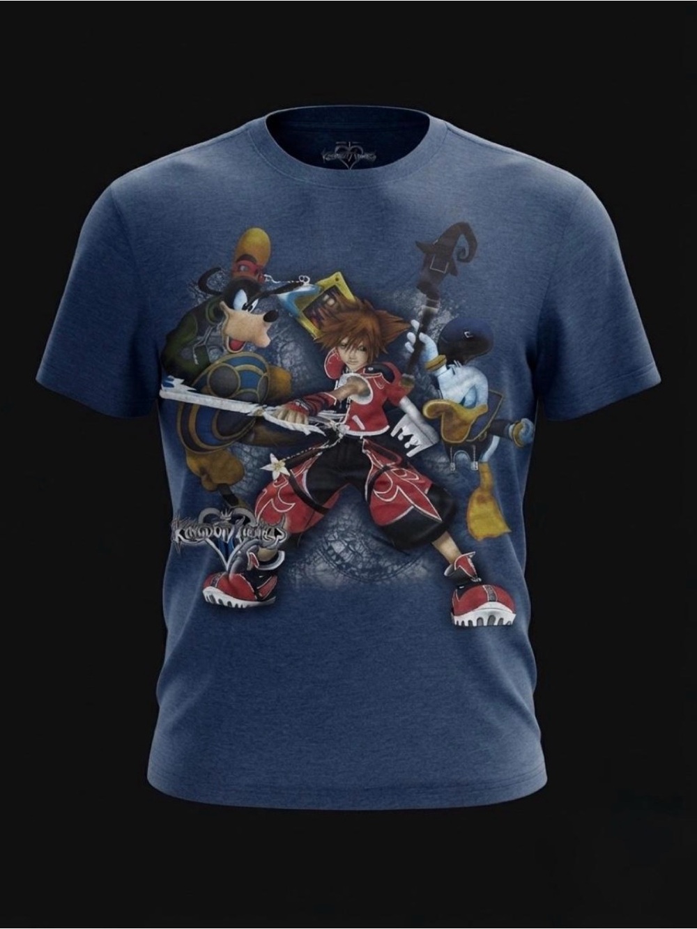 Vintage Style Kingdom Hearts Graphic Tee Men’s Large Sora Donald Goofy